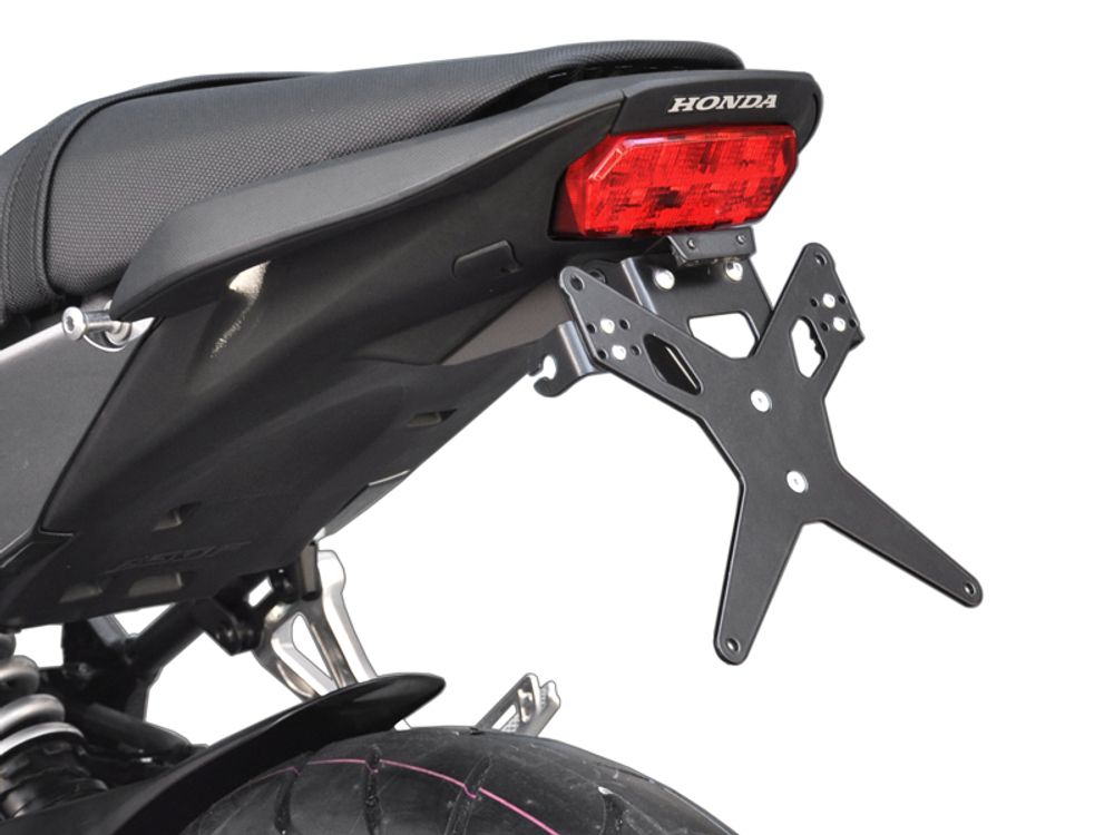 Ibex 10006508 Kompatibel/Ersatz für Kennzeichenhalter Honda CB 650 F BJ 2014-18 Schwarz