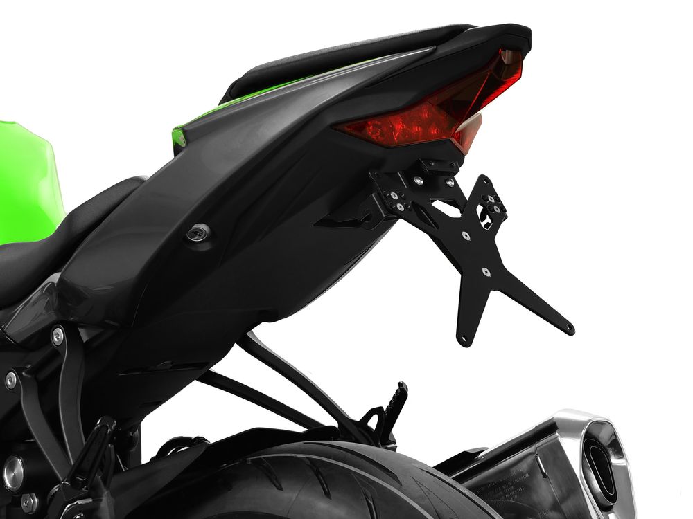 Ibex 10006551 Kompatibel/Ersatz für Kennzeichenhalter Kawasaki ZX-6R 636 BJ 2019-20 Schwarz