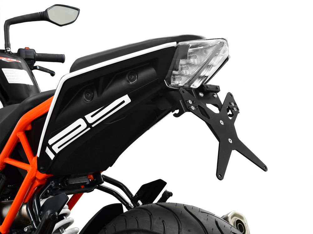 Ibex 10006557 Kompatibel/Ersatz für Kennzeichenhalter KTM 125 Duke BJ 2017-22 Schwarz