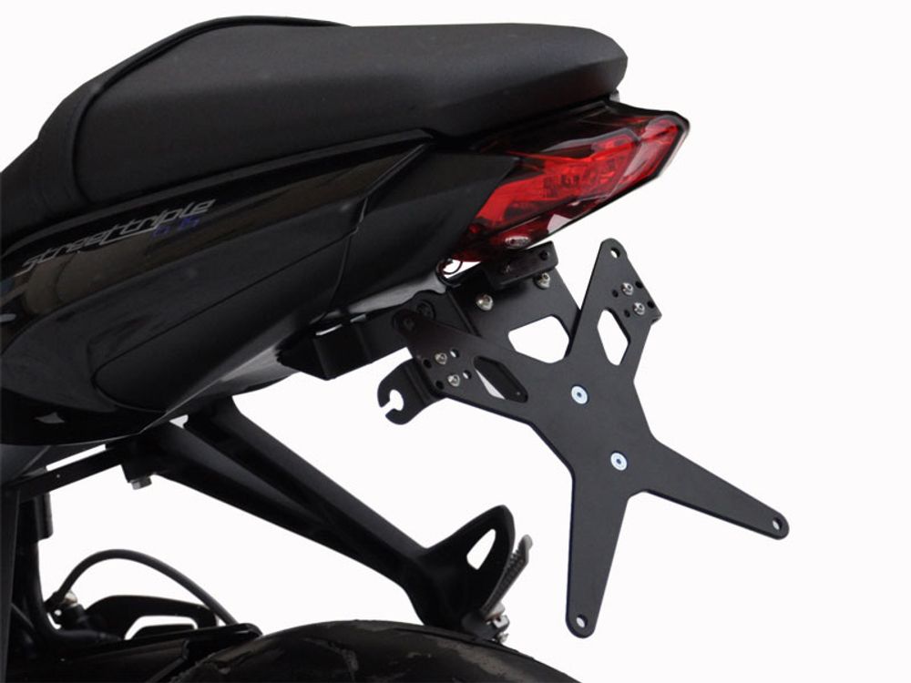 Ibex 10006598 Kompatibel/Ersatz für Kennzeichenhalter Triumph Street Triple 675 Schwarz