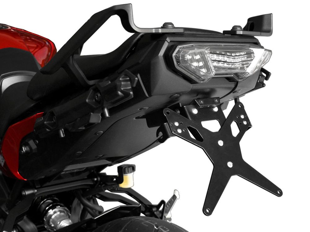 Ibex 10006628 Kompatibel/Ersatz für Kennzeichenhalter Yamaha MT-07 Tracer BJ 2016-20 Schwarz