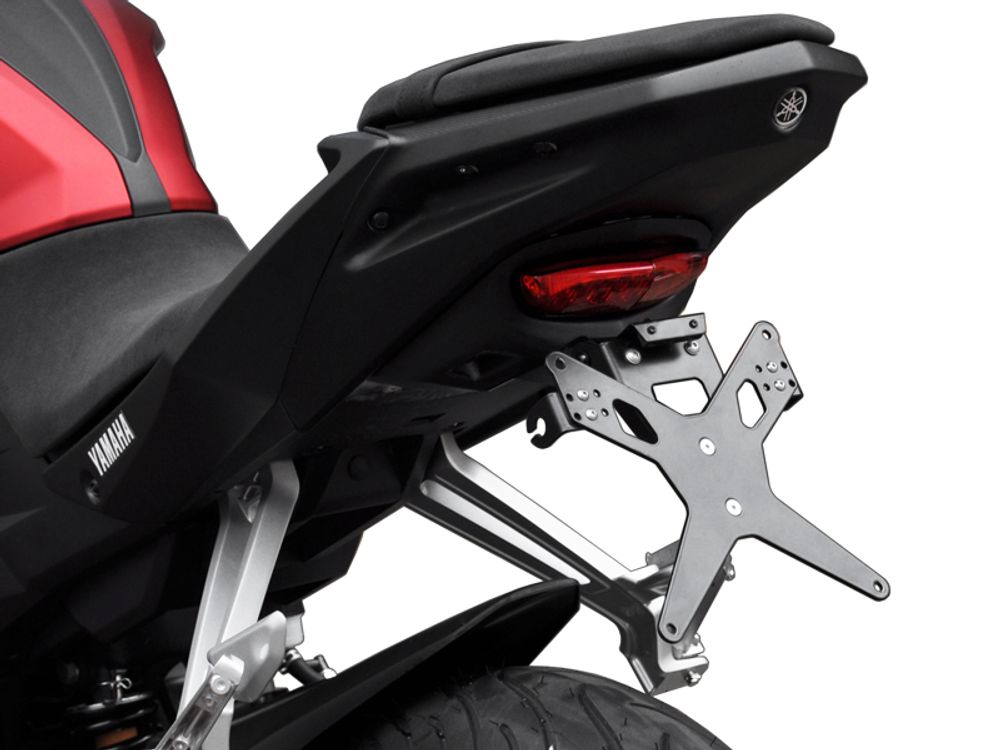 Ibex 10006633 Kompatibel/Ersatz für Kennzeichenhalter Yamaha MT-125 BJ 2014-19 Schwarz