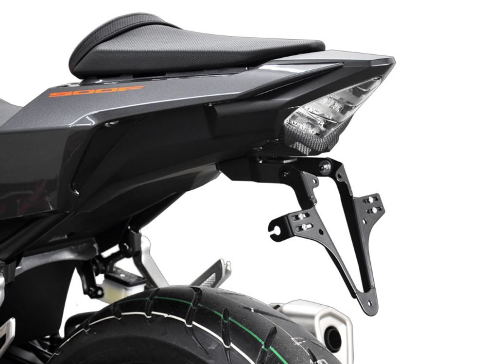 Ibex 10000595 Kompatibel/Ersatz für Kennzeichenhalter Honda CB 500 F BJ 2016-21 Schwarz