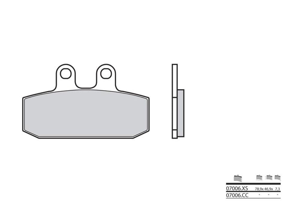 SP 1035718 BREMBO Scooter Sintermetall Bremsbeläge - 07006XS  passend fuer APRILIA SCARABEO 125