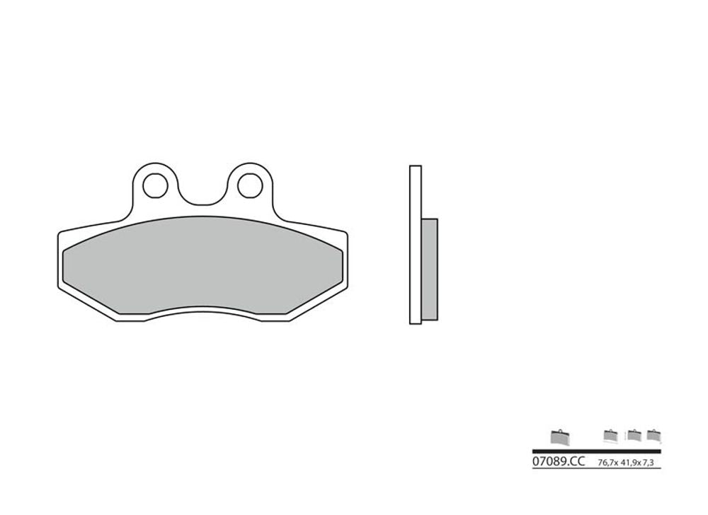 SP 1035775 BREMBO Scooter Carbon Keramik Bremsbeläge - 07089CC  passend fuer APRILIA SX 50