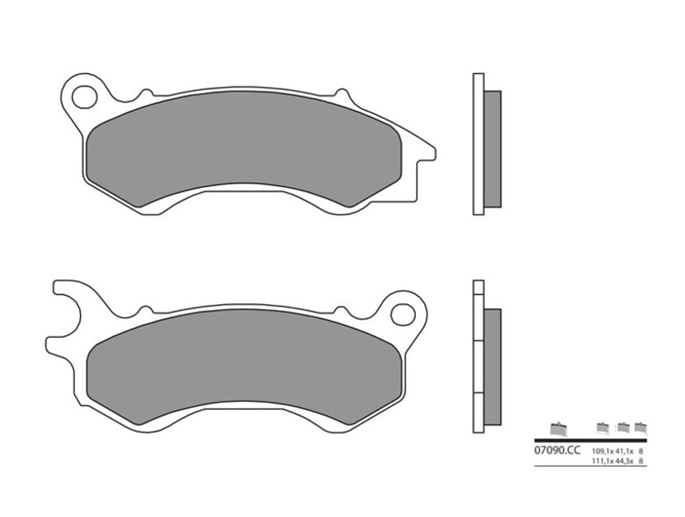 SP 1035776 BREMBO Scooter Carbon Keramik Bremsbeläge - 07090CC  passend fuer HONDA NSC 50 VISION