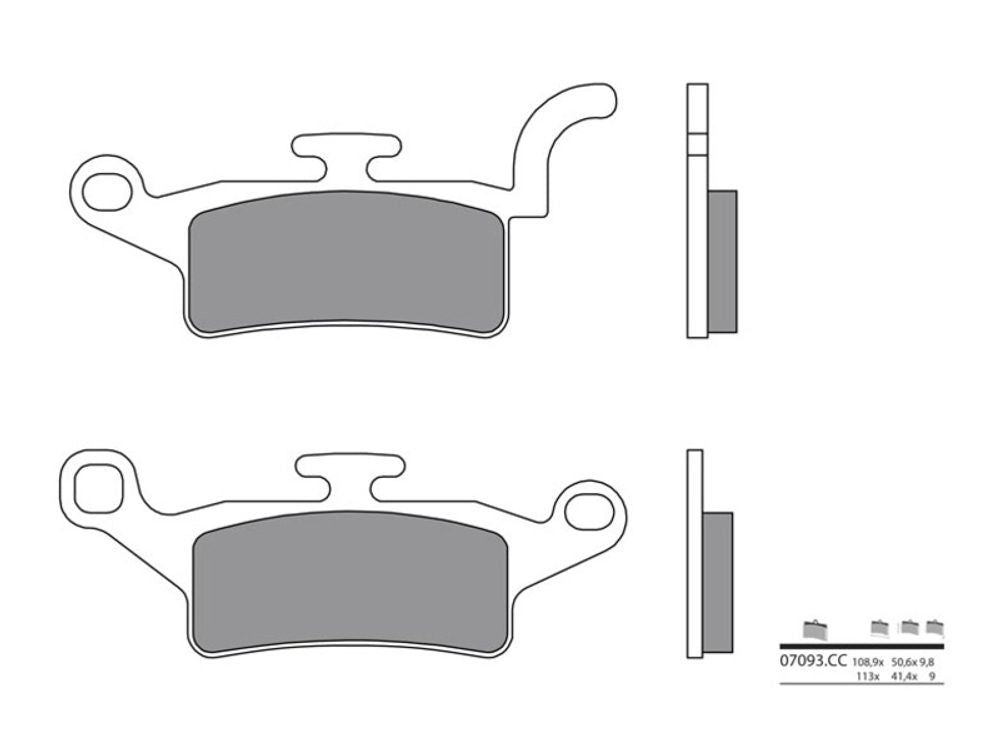 SP 1035778 BREMBO Scooter Carbon Keramik Bremsbeläge - 07093CC  passend fuer YAMAHA XENTER 125