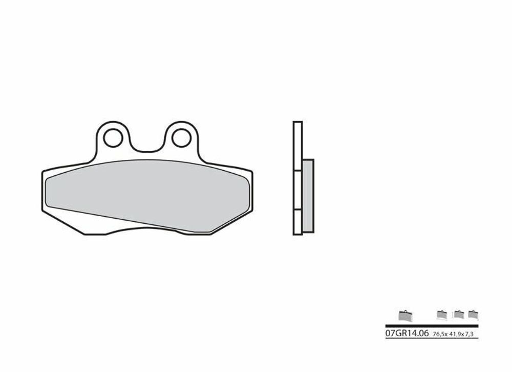 SP 1035877 BREMBO Street Carbon Keramik Bremsbeläge - 07GR1406  passend fuer BETA ART 50 ENDURO