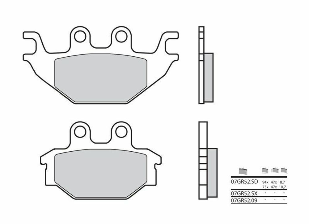 SP 1035896 BREMBO Street Carbon Keramik Bremsbeläge - 07GR5209  passend fuer YAMAHA YZF-R125