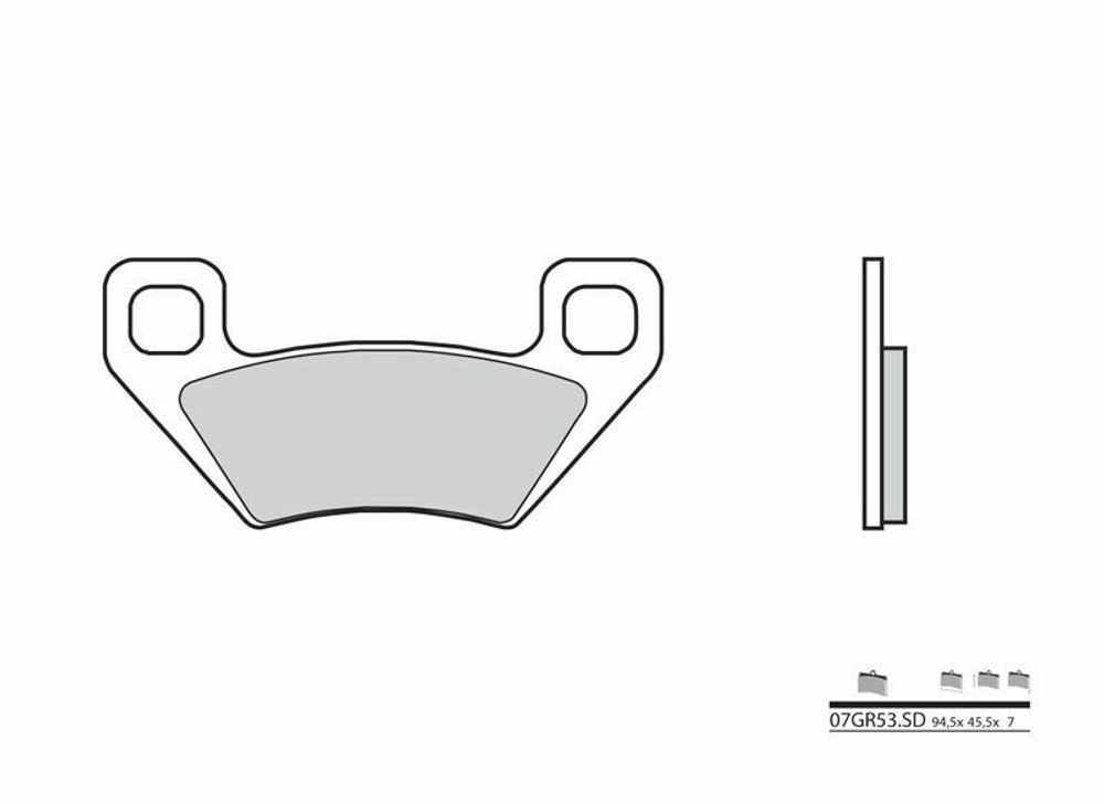SP 1035899 BREMBO Off-Road Sintermetall Bremsbeläge - 07GR53SD  passend fuer ARCTIC CAT ALTERRA 400