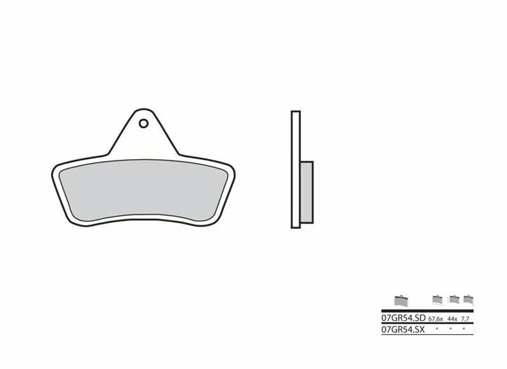 SP 1035900 BREMBO Off-Road Sintermetall Bremsbeläge - 07GR54SD  passend fuer ARCTIC CAT 400