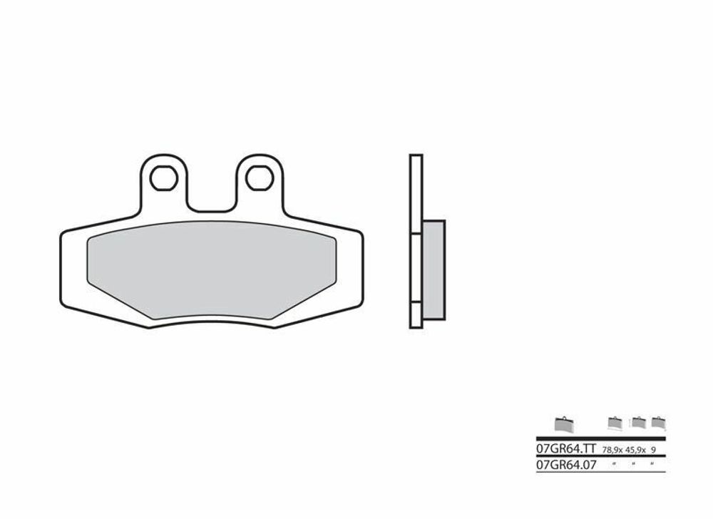 SP 1035912 BREMBO Street Carbon Keramik Bremsbeläge - 07GR6407  passend fuer KTM 125 MX