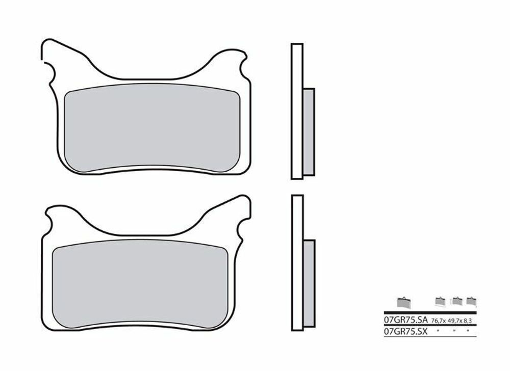 SP 1035924 BREMBO Off-Road Sintermetall Bremsbeläge - 07GR75SX  passend fuer KTM 450 SMR
