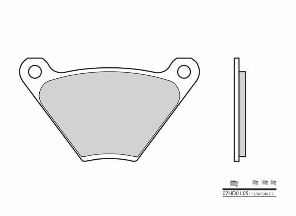 SP 1035936 BREMBO Street Carbon Keramik Bremsbeläge - 07HD0105  passend fuer HARLEY DAVIDSON FXWG 1340
