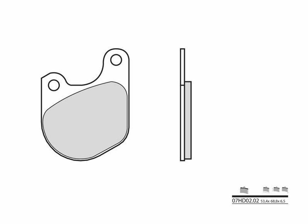 SP 1035937 BREMBO Street Carbon Keramik Bremsbeläge - 07HD0202  passend fuer HARLEY DAVIDSON FX 1200 (ELEC.)