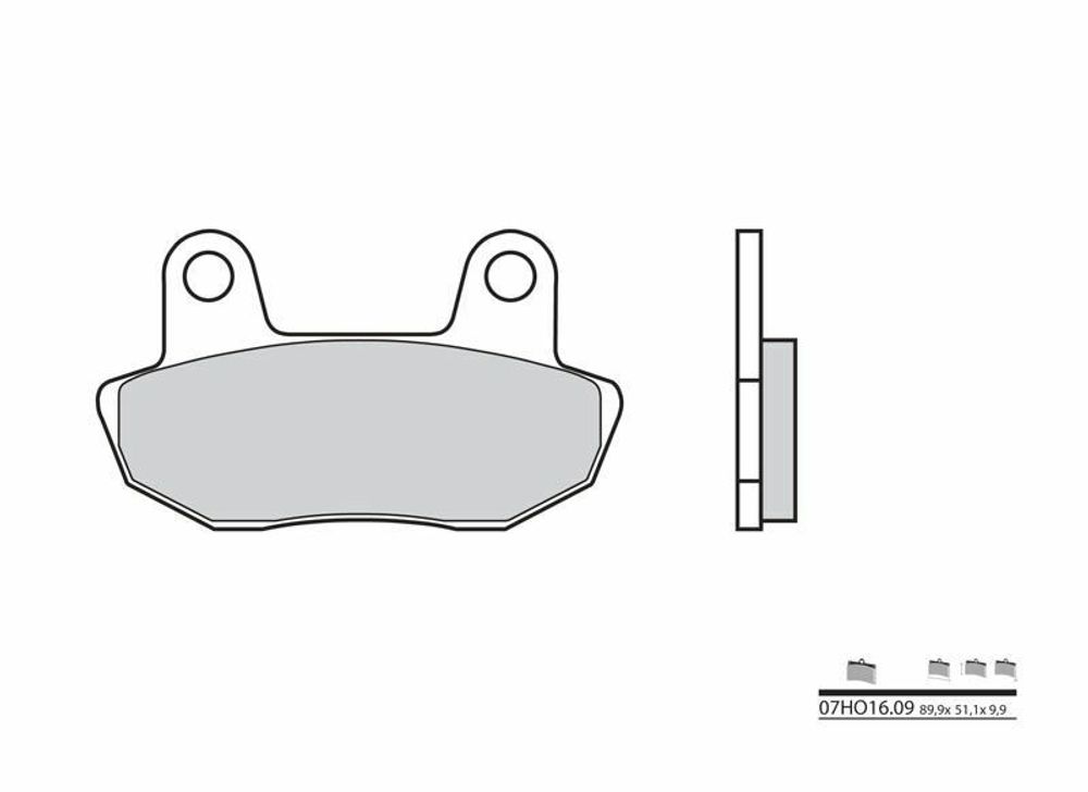 SP 1035973 BREMBO Street Carbon Keramik Bremsbeläge - 07HO1609  passend fuer HONDA VT 750 C SHADOW