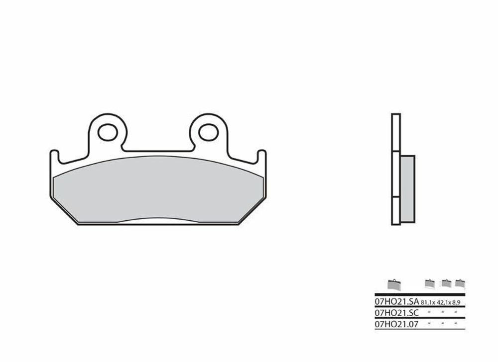 SP 1035977 BREMBO Street Carbon Keramik Bremsbeläge - 07HO2107  passend fuer HONDA NSR 250 R