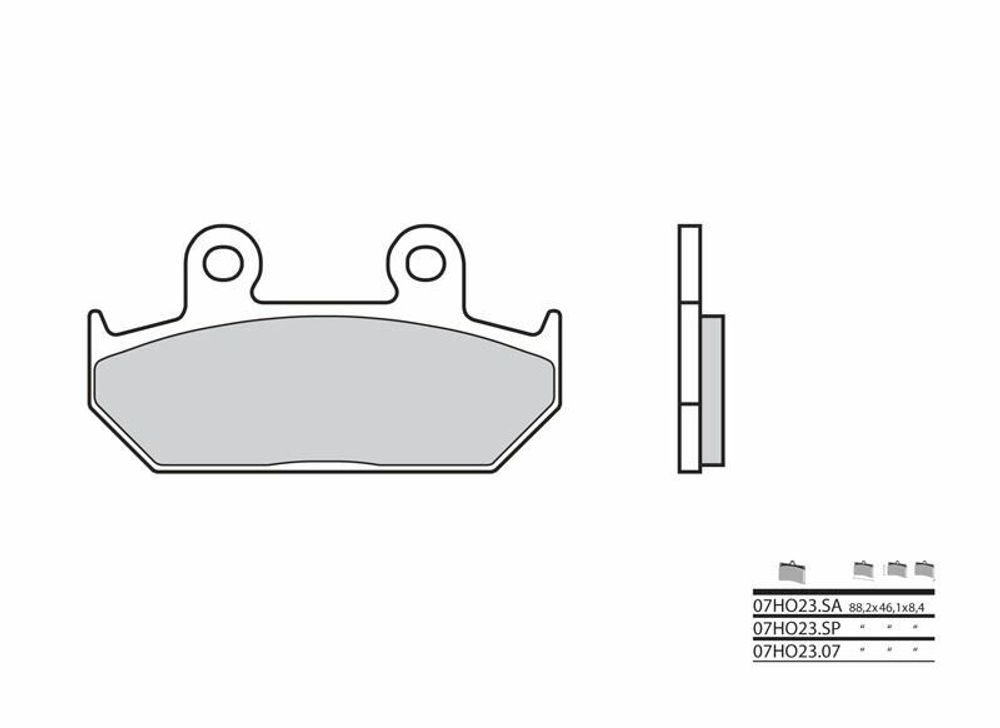 SP 1035983 BREMBO Street Carbon Keramik Bremsbeläge - 07HO2307  passend fuer HONDA NV 400 C STEED