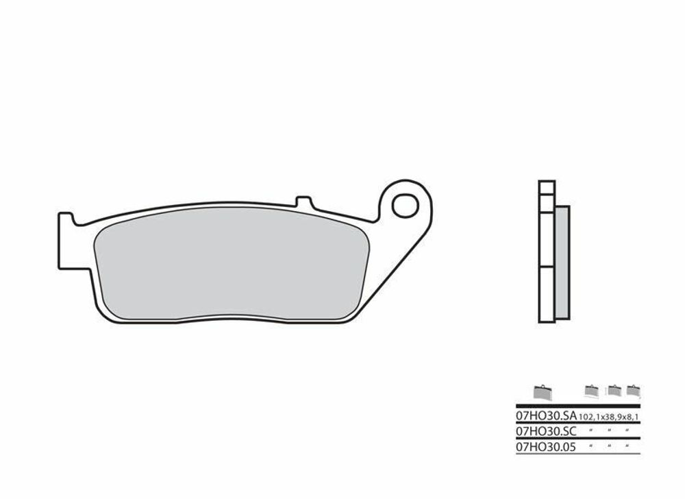 SP 1035999 BREMBO Street Carbon Keramik Bremsbeläge - 07HO3005  passend fuer KYMCO VENOX 250