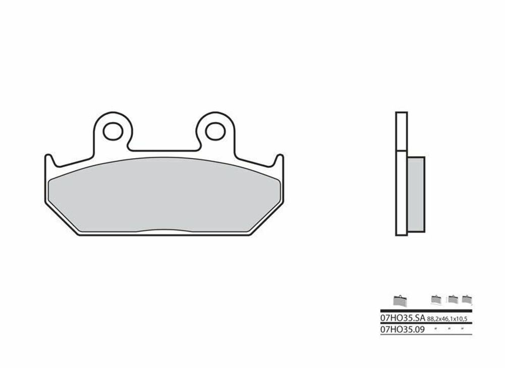 SP 1036010 BREMBO Street Carbon Keramik Bremsbeläge - 07HO3509  passend fuer HONDA GL 1500 GOLD WING