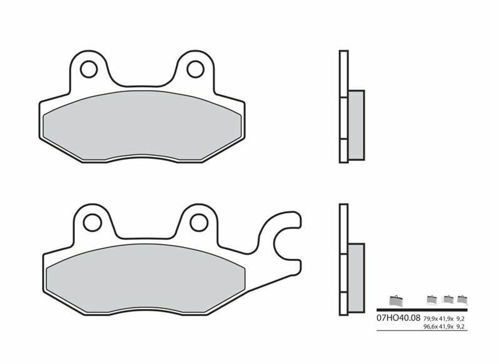 SP 1036017 BREMBO Street Carbon Keramik Bremsbeläge - 07HO4008  passend fuer ITALJET ROLLERCRAFT