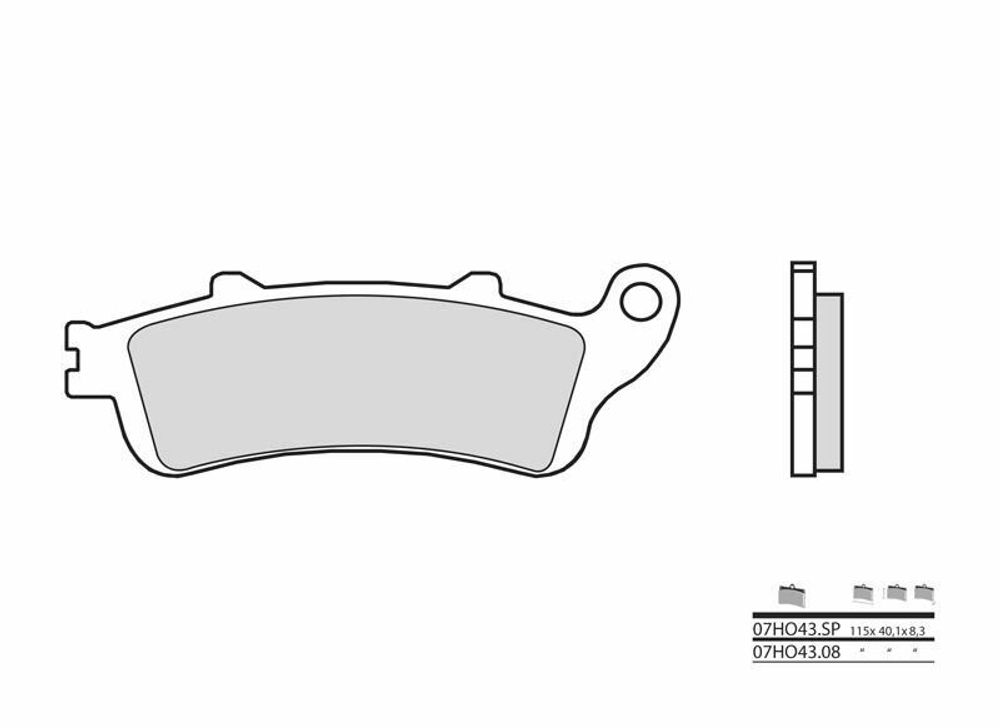 SP 1036024 BREMBO Street Sintermetall Bremsbeläge - 07HO43SP  passend fuer HONDA XL 1000 V
