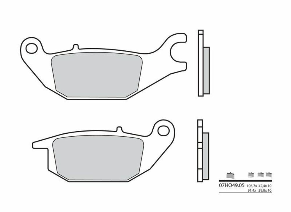 SP 1036034 BREMBO Street Carbon Keramik Bremsbeläge - 07HO4905  passend fuer HONDA XL 125 VARADERO