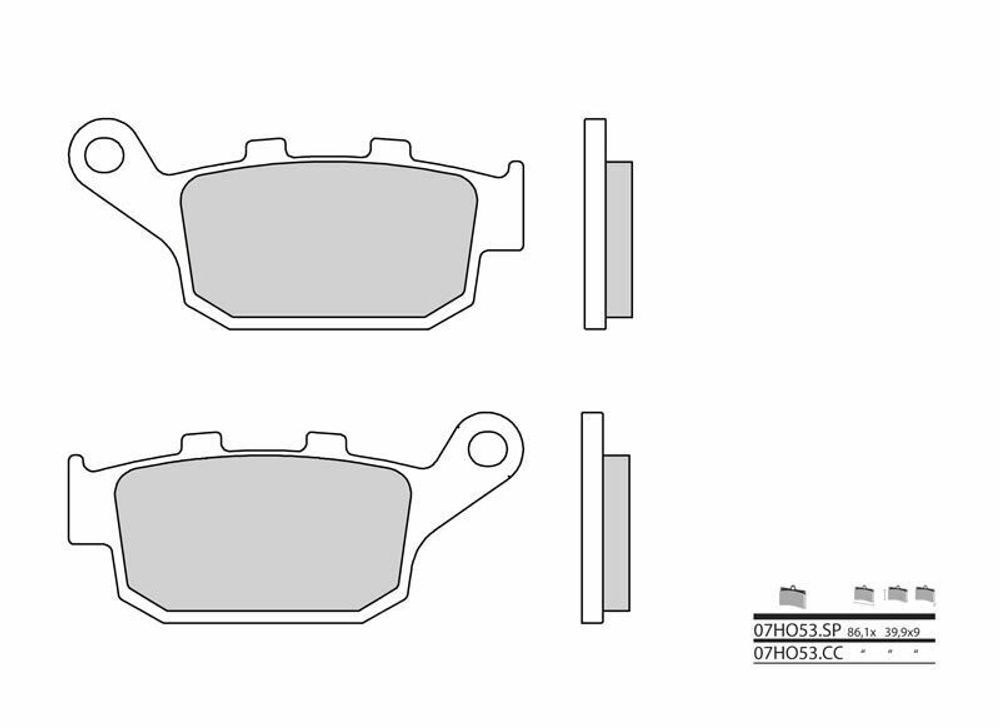 SP 1036040 BREMBO Street Carbon Keramik Bremsbeläge - 07HO53CC  passend fuer SUZUKI SFV 650 GLADIUS