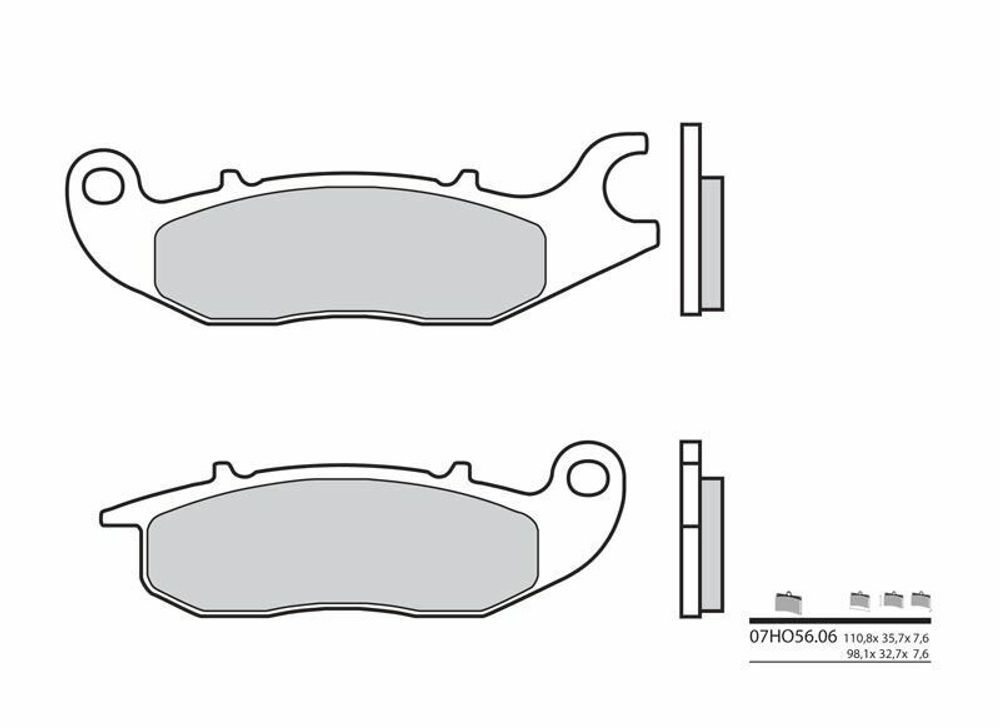SP 1036043 BREMBO Street Carbon Keramik Bremsbeläge - 07HO5606  passend fuer HONDA MSX 125