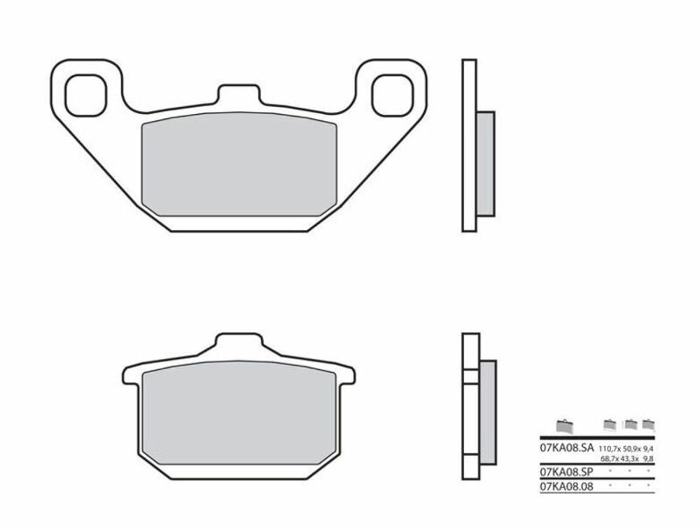 SP 1036063 BREMBO Street Carbon Keramik Bremsbeläge - 07KA0808  passend fuer KAWASAKI GTR 1000