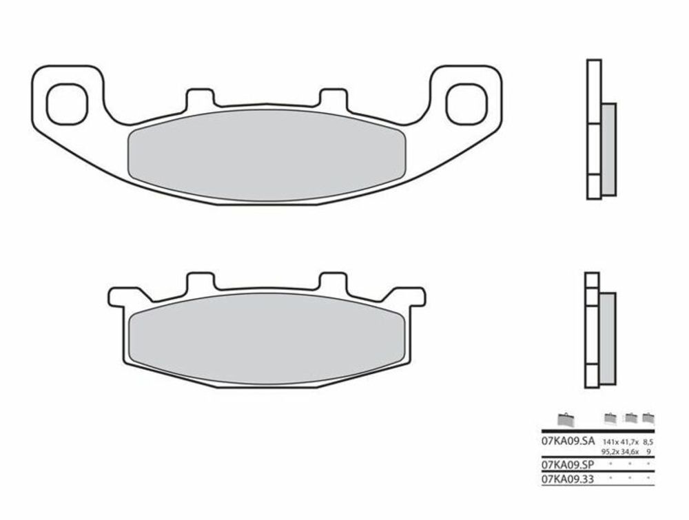 SP 1036065 BREMBO Street Carbon Keramik Bremsbeläge - 07KA0933  passend fuer KAWASAKI GPX 500