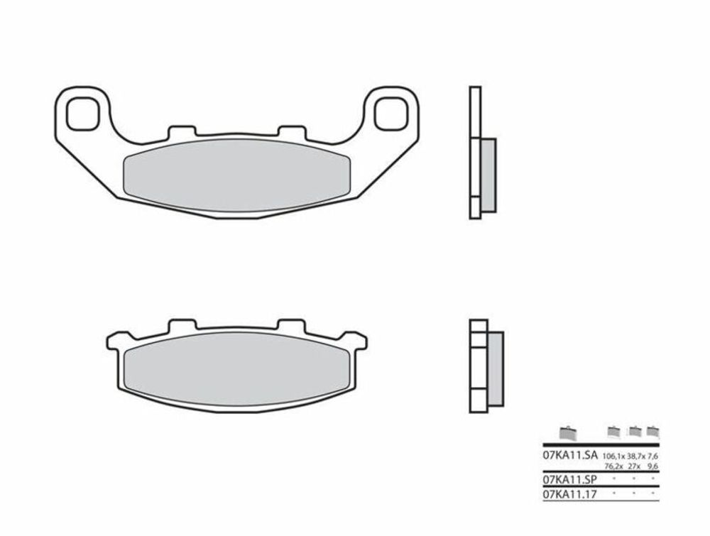 SP 1036068 BREMBO Street Carbon Keramik Bremsbeläge - 07KA1117  passend fuer SUZUKI RGV 250