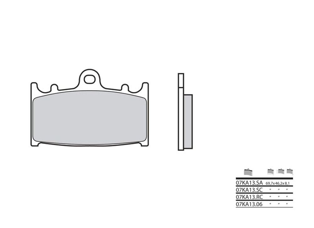 SP 1036075 BREMBO Street Sintermetall Bremsbeläge - 07KA13LA  passend fuer KAWASAKI ZZR 1100