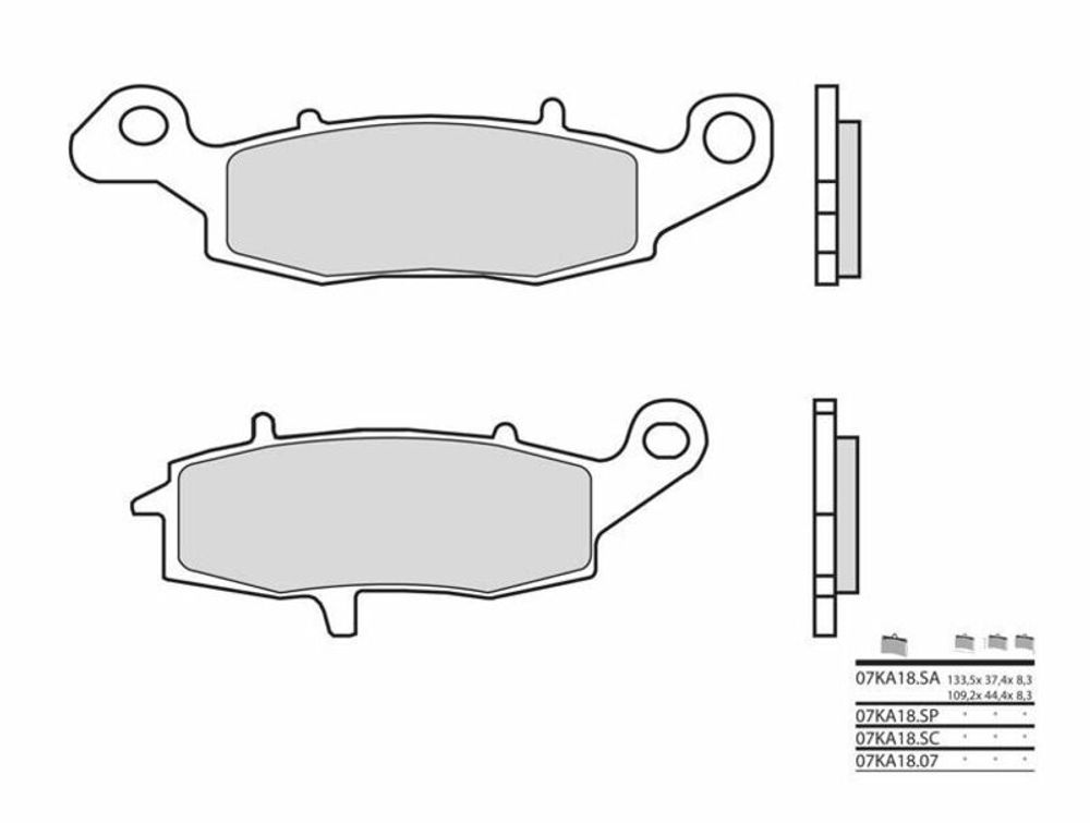 SP 1036090 BREMBO Street Carbon Keramik Bremsbeläge - 07KA1807  passend fuer KAWASAKI W 650