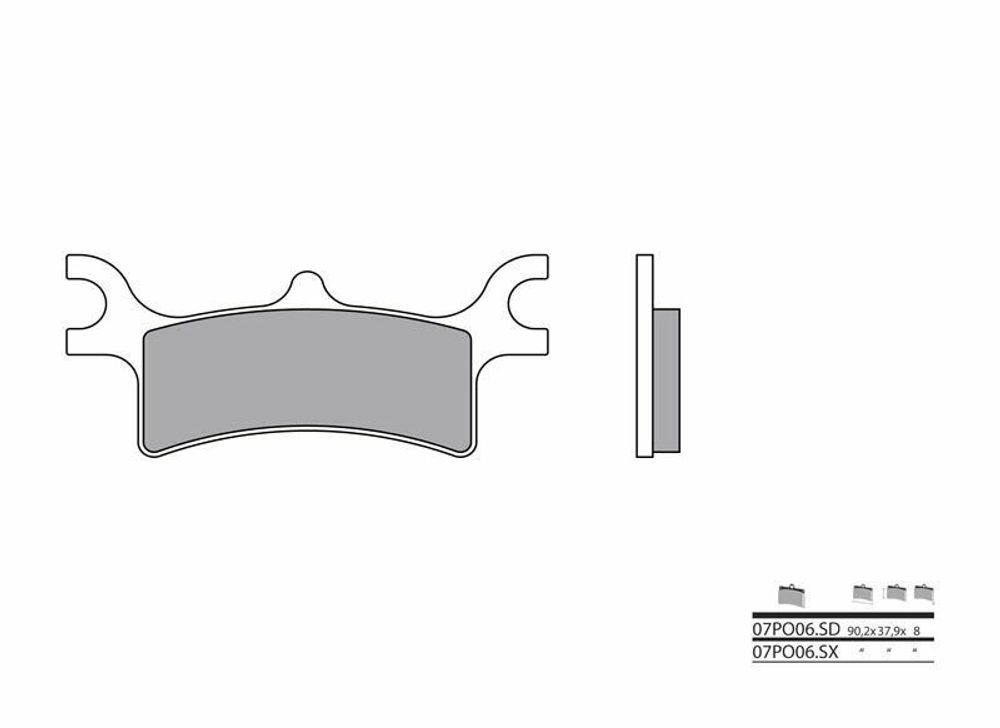 SP 1036141 BREMBO Off-Road Sintermetall Bremsbeläge - 07PO06SD  passend fuer POLARIS SCRAMBLER 500