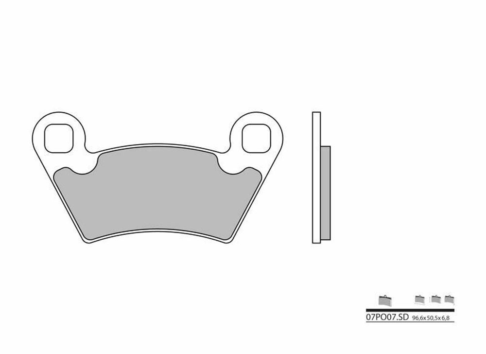 SP 1036143 BREMBO Off-Road Sintermetall Bremsbeläge - 07PO07SD  passend fuer POLARIS RANGER 500