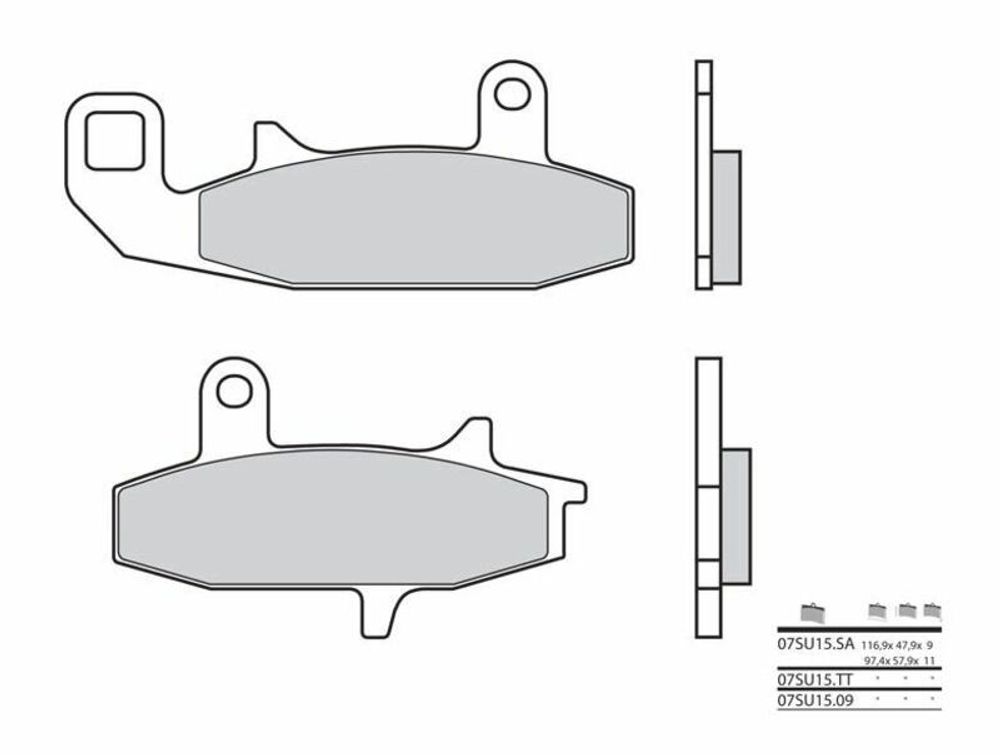 SP 1036170 BREMBO Street Sintermetall Bremsbeläge - 07SU15SA  passend fuer SUZUKI DR 650
