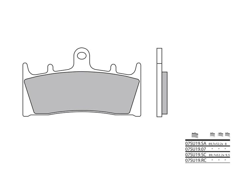 SP 1036174 BREMBO Street Sintermetall Bremsbeläge - 07SU19LA  passend fuer KAWASAKI ZRX 1200