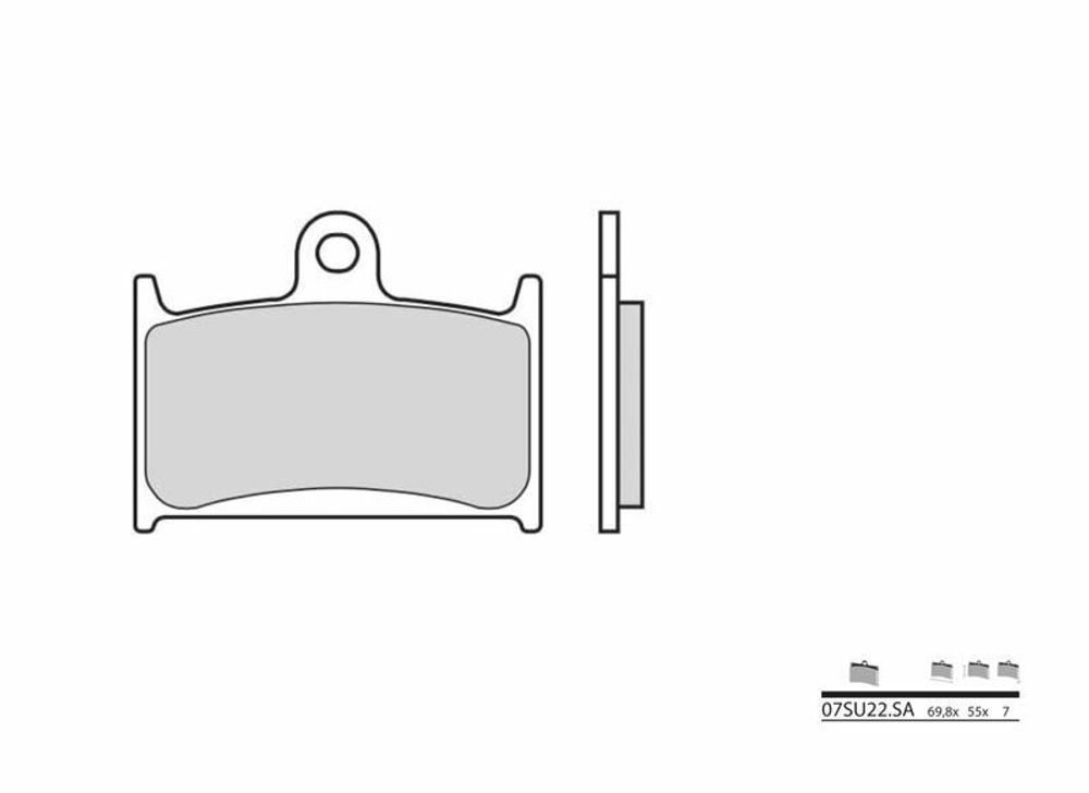 SP 1036180 BREMBO Street Sintermetall Bremsbeläge - 07SU22SA  passend fuer SUZUKI GSF 1200 BANDIT