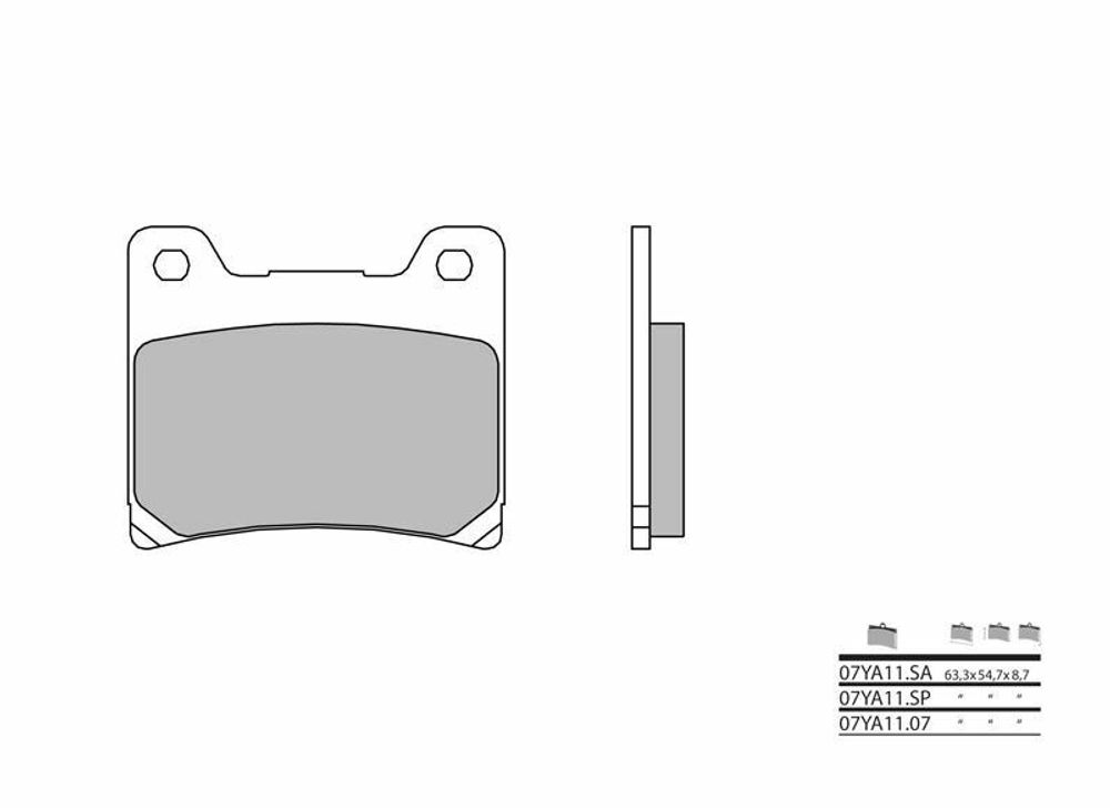 SP 1036205 BREMBO Street Carbon Keramik Bremsbeläge - 07YA1107  passend fuer YAMAHA XJ 900
