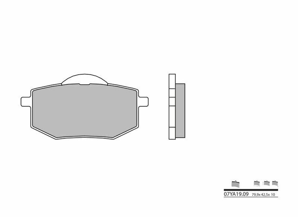 SP 1036224 BREMBO Street Carbon Keramik Bremsbeläge - 07YA1909  passend fuer YAMAHA XV 535 VIRAGO