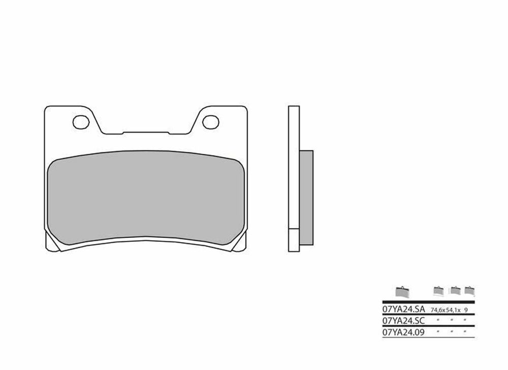 SP 1036239 BREMBO Street Carbon Keramik Bremsbeläge - 07YA2409  passend fuer YAMAHA FZR 600 GENESIS