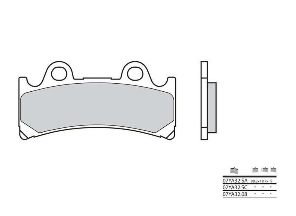 SP 1036251 BREMBO Street Sintermetall Bremsbeläge - 07YA32SA  passend fuer YAMAHA YZF 750