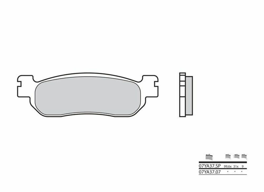 SP 1036258 BREMBO Street Sintermetall Bremsbeläge - 07YA37SP  passend fuer YAMAHA YZF-R6