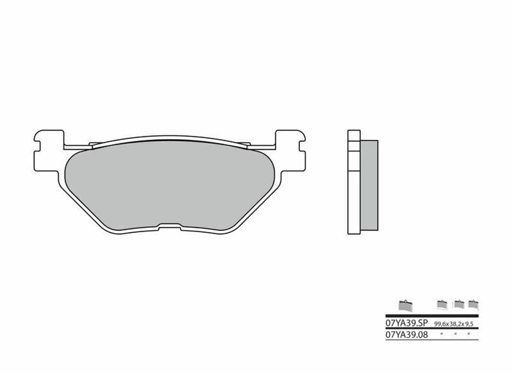 SP 1036260 BREMBO Street Sintermetall Bremsbeläge - 07YA39SP  passend fuer YAMAHA XVS 1300 CUSTOM