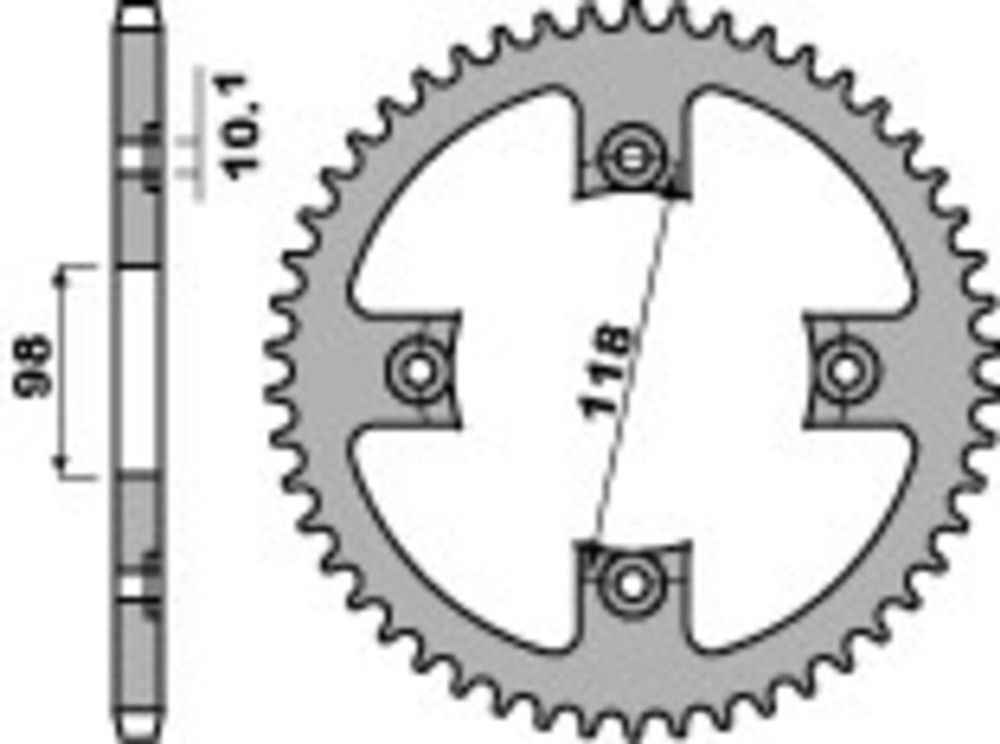 SP 1043875 B1 Standard Stahlritzel hinten - 520  passend fuer CAN AM DS 450