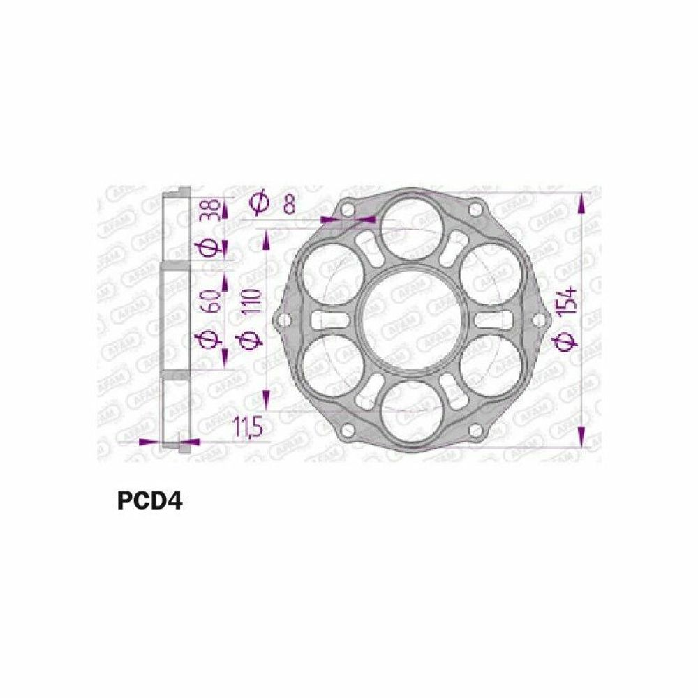 SP 1047822 AFAM Kettenradabdeckung - Typ 51804/51803    passend fuer DUCATI PANIGALE 1199