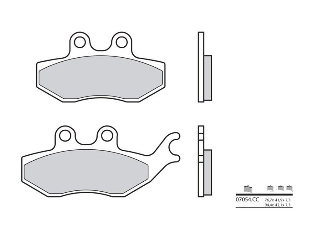 SP 1048841 BREMBO Scooter Carbon Keramik Bremsbeläge - 07054CC  passend fuer RIEJU NKD 50
