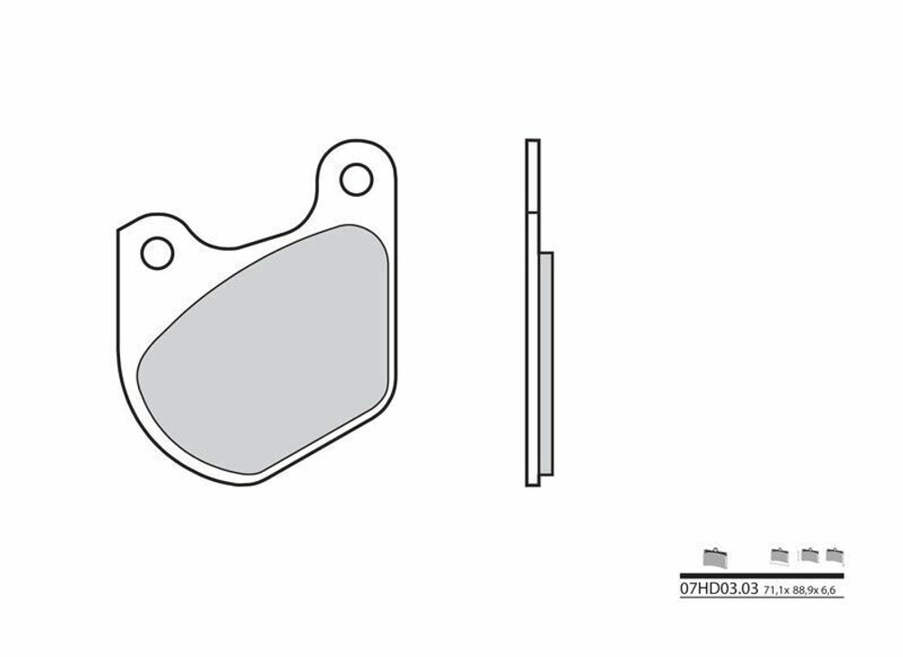 SP 1048882 BREMBO Street Carbon Keramik Bremsbeläge - 07HD0303  passend fuer HARLEY DAVIDSON FLH 1340