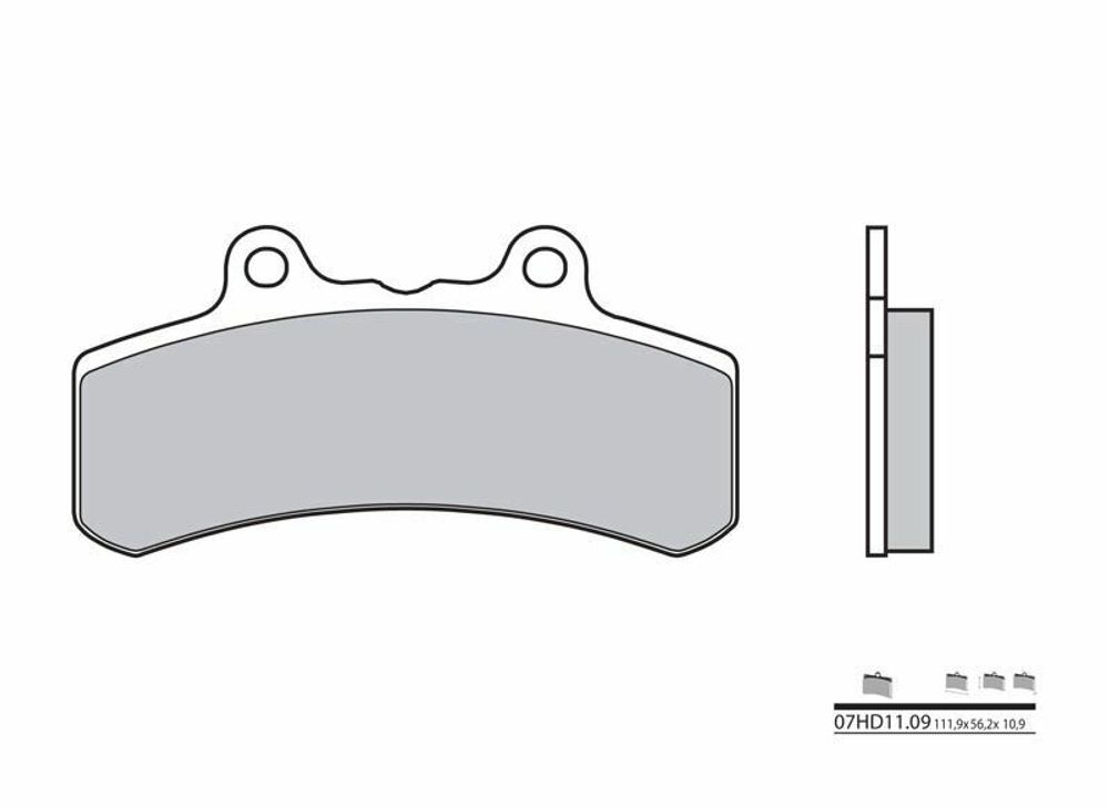 SP 1048883 BREMBO Street Carbon Keramik Bremsbeläge - 07HD1109  passend fuer BUELL X1 1200
